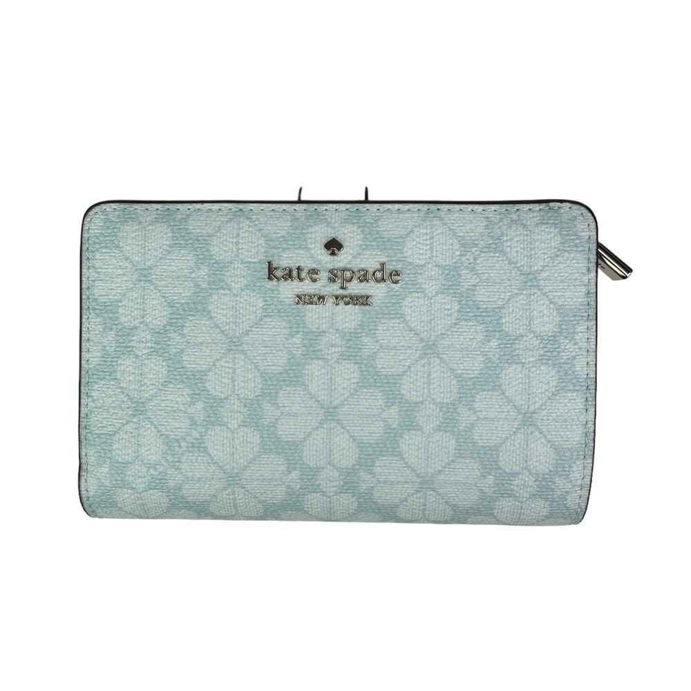 Kate Spade Signature Blue Glow Flower Bifold Compact Wallet